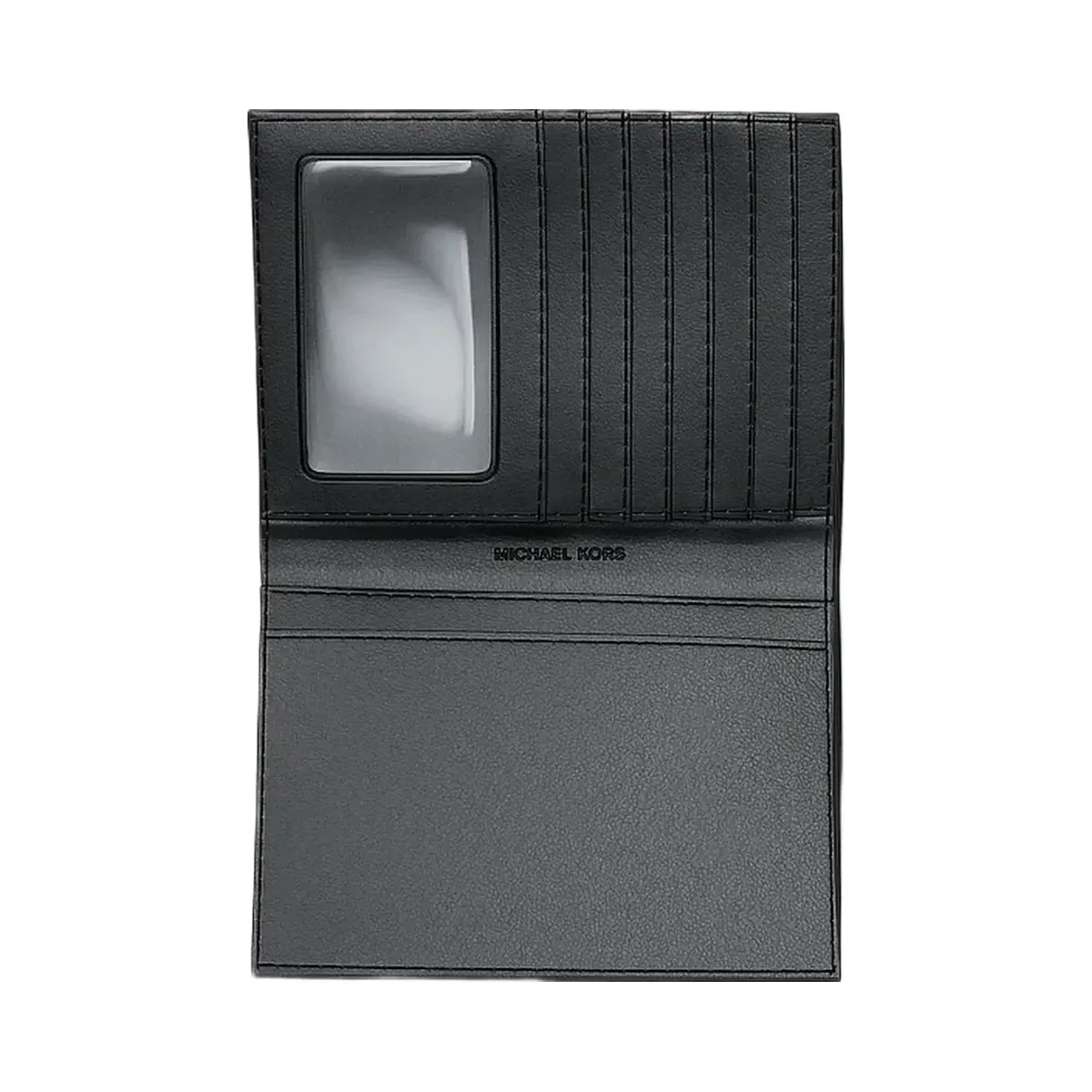 Michael Kors Jet Set Travel Medium Signature Logo Passport Case Black