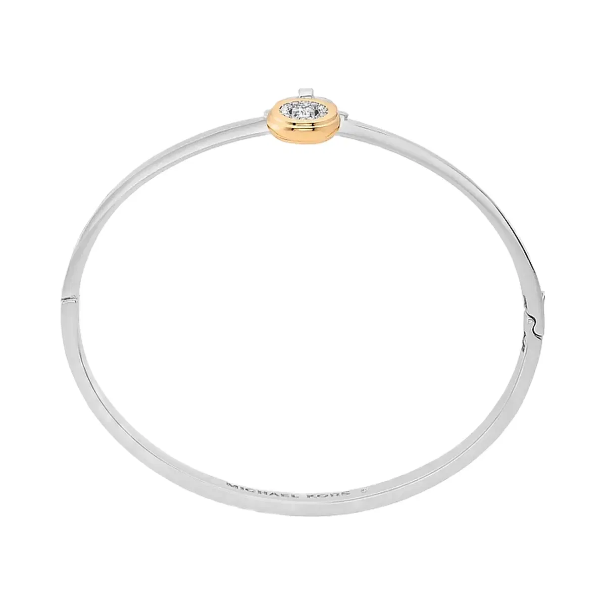 Michael Kors Pavé Lock Bangle Two Tone