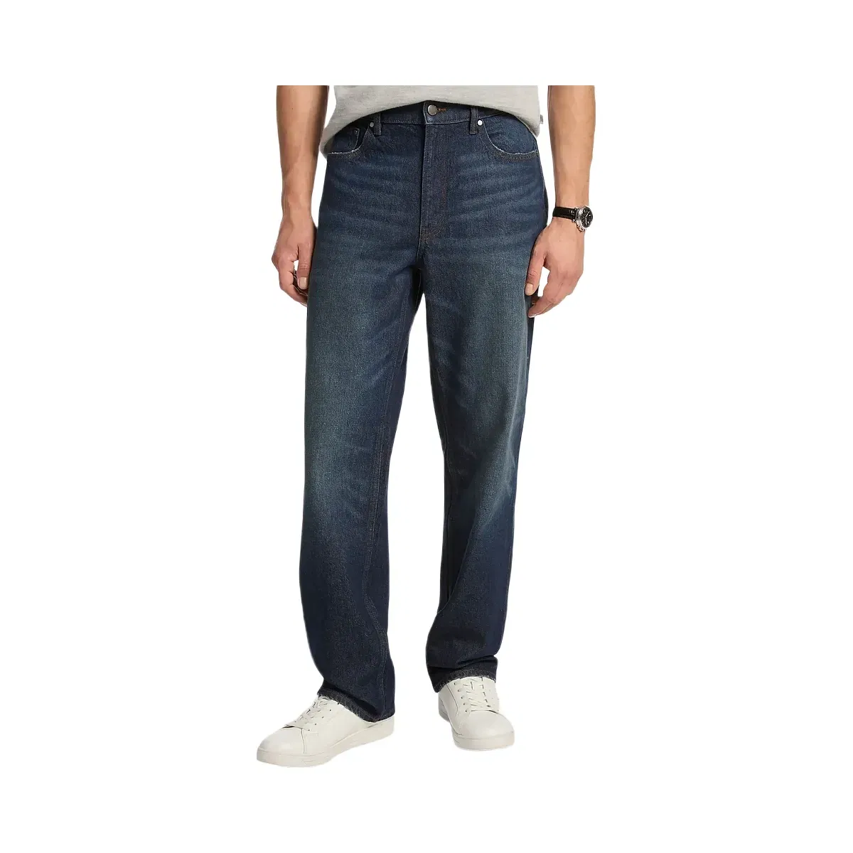 Michael Kors Finn Straight Fit Denim Jeans Light Indigo Wash