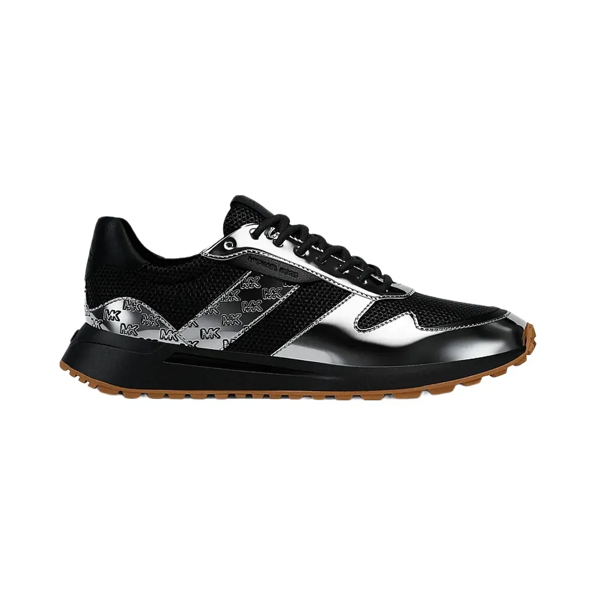 Michael Kors Dax Patent and Mesh Trainer Black