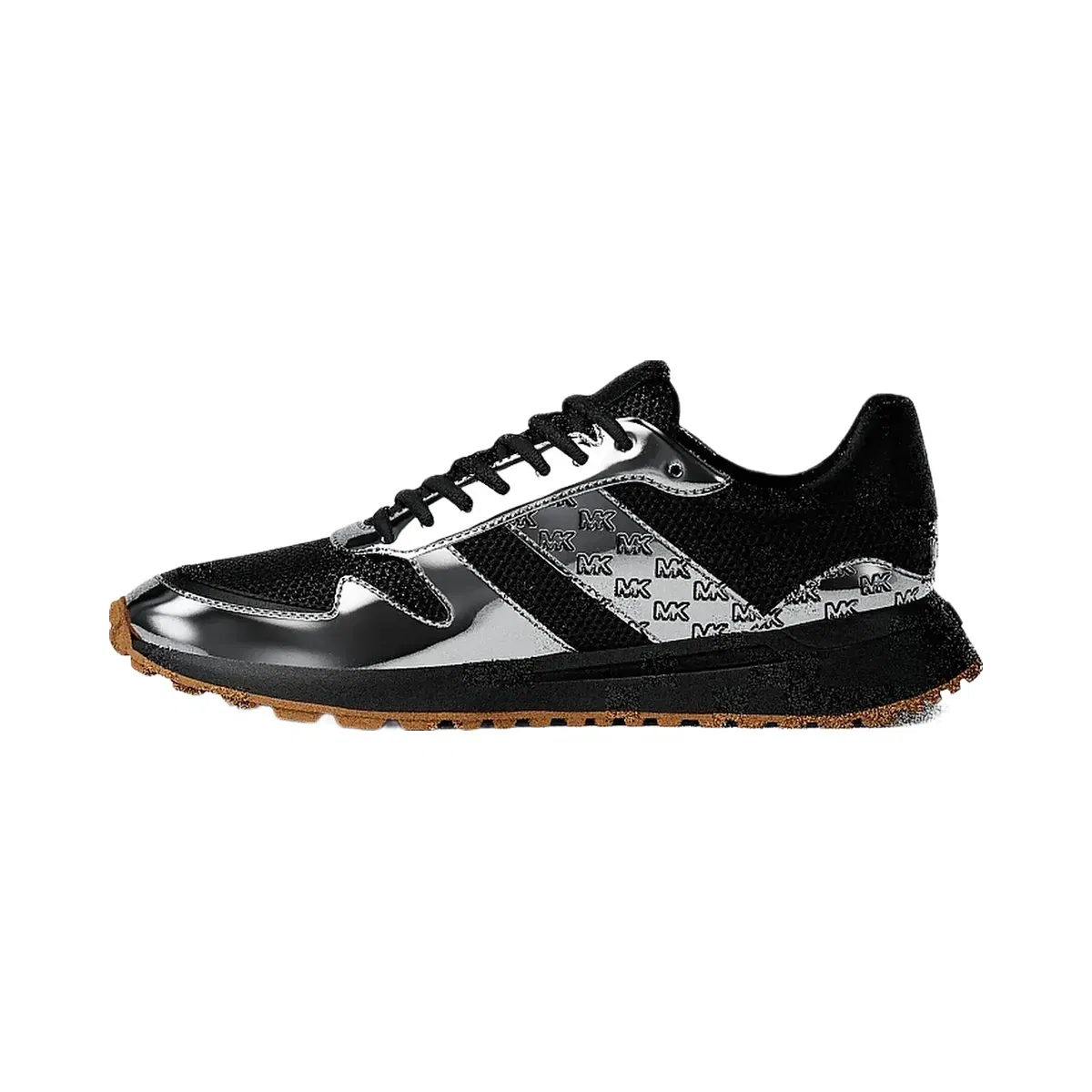 Michael Kors Dax Patent and Mesh Trainer Black
