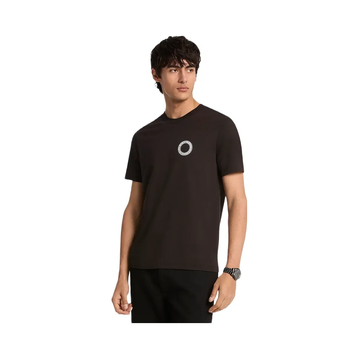 Michael Kors Graphic Logo Cotton T-Shirt Black