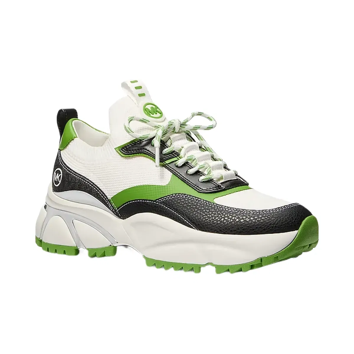 Michael Kors Darius Mixed-Media Trainer Jungle