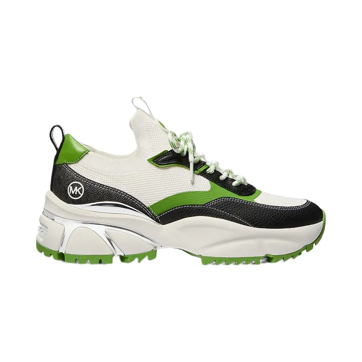 Michael Kors Darius Mixed-Media Trainer Jungle