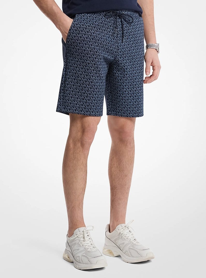 Michael Kors Signature Logo Cotton Blend Shorts