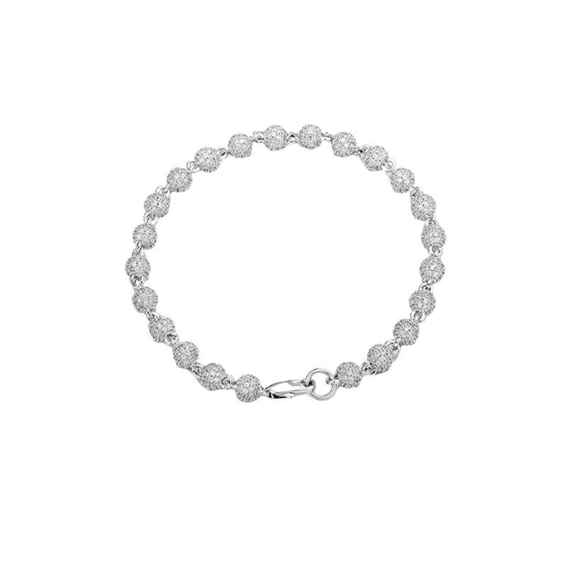 FROSTED SPHERE BRACELET SILVER