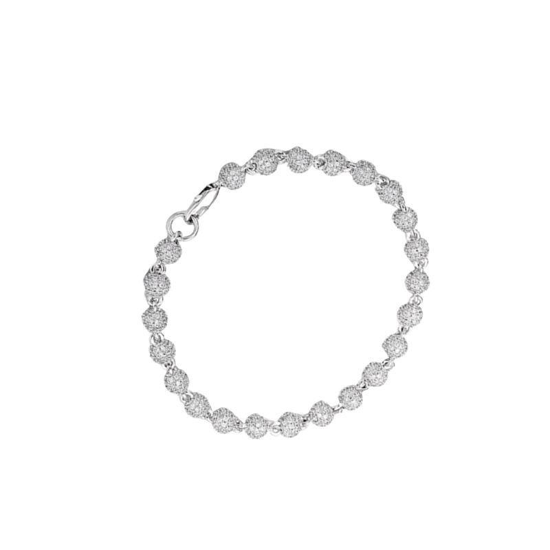 FROSTED SPHERE BRACELET SILVER