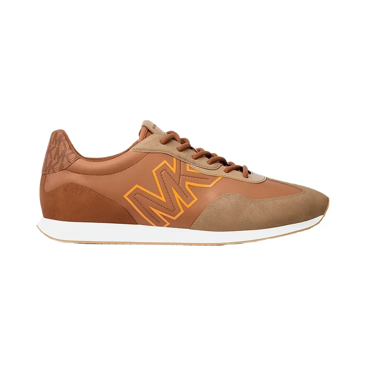Michael Kors Essex Mixed-Media Trainer Luggage