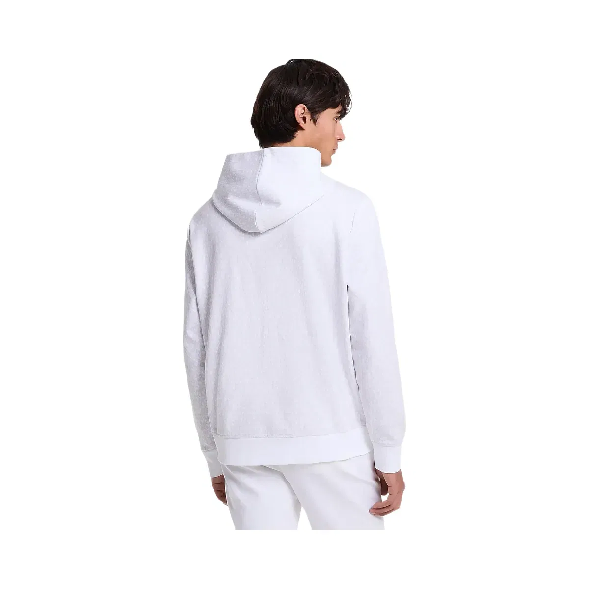 Michael Kors Signature Logo Cotton Blend Hoodie White
