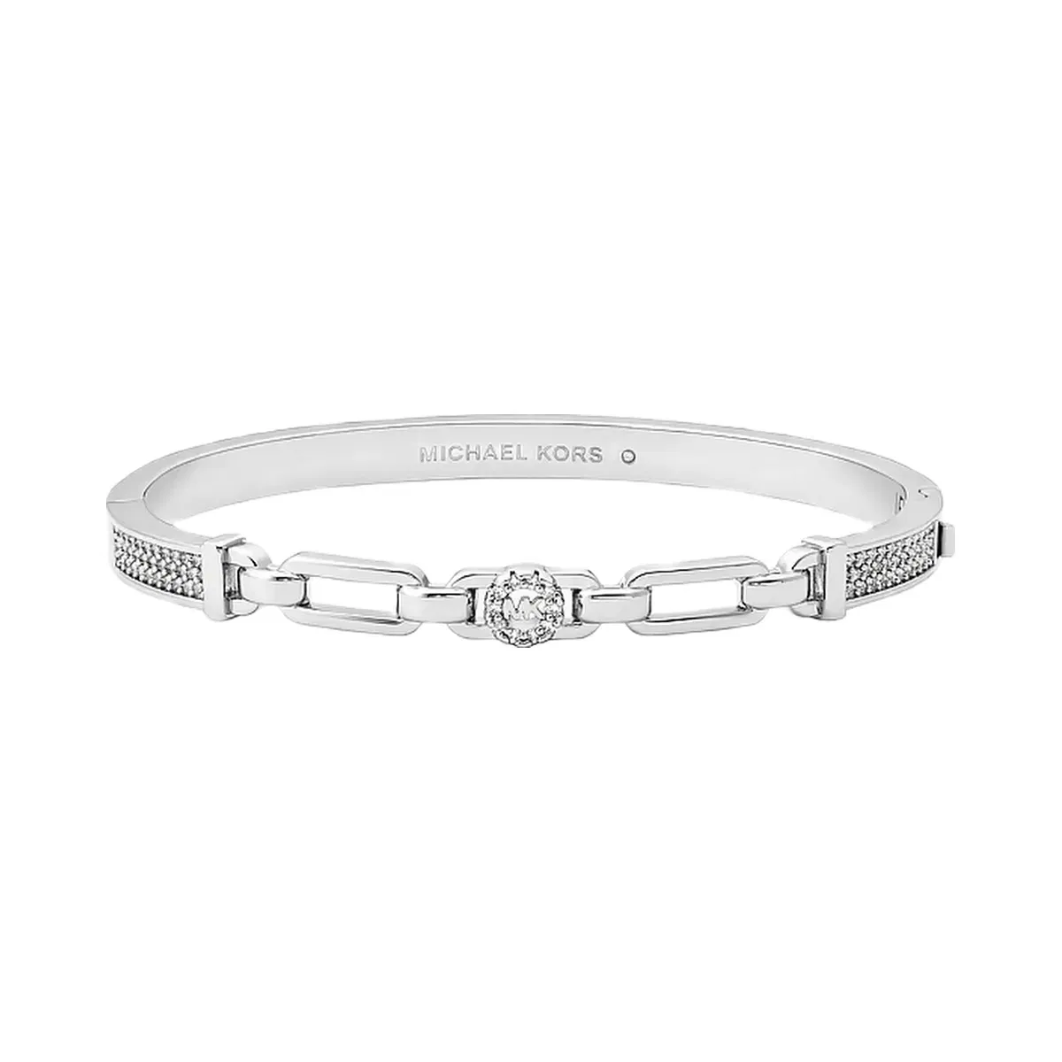 Michael Kors Pavé Logo Bangle and Stud Earrings Gift Set Silver
