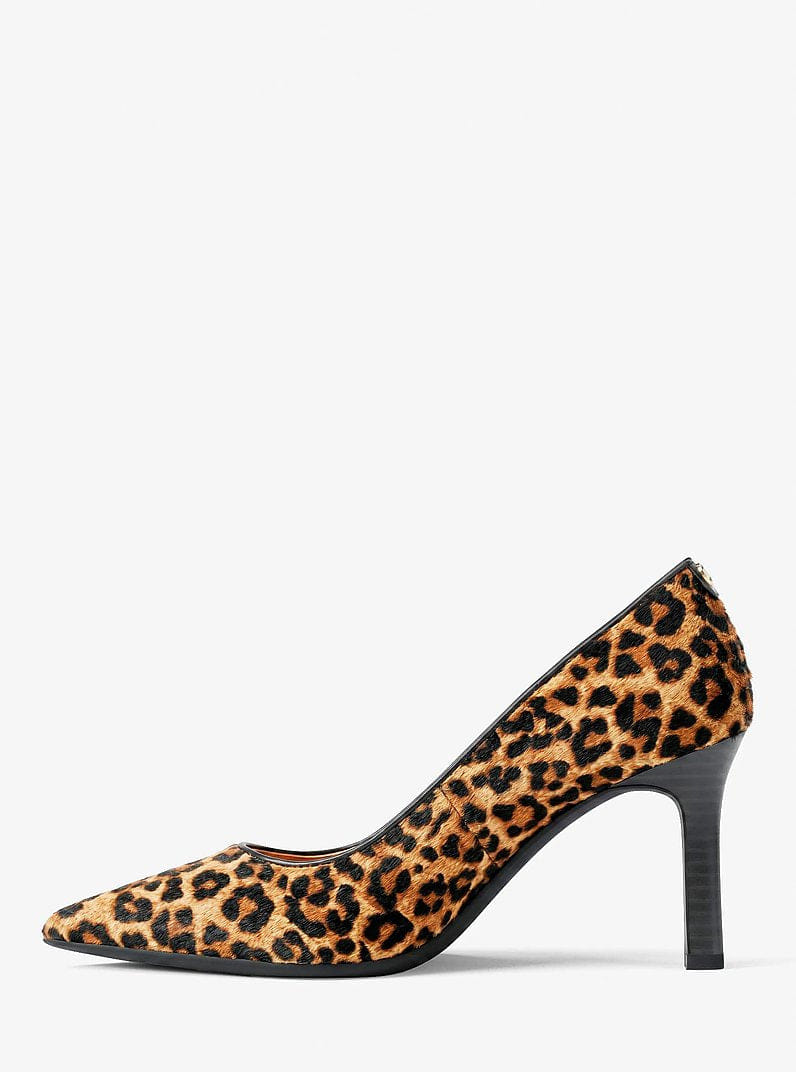 Michael Kors Willa Flex Leopard Print Calf Hair Pump Dk Camel Mlt