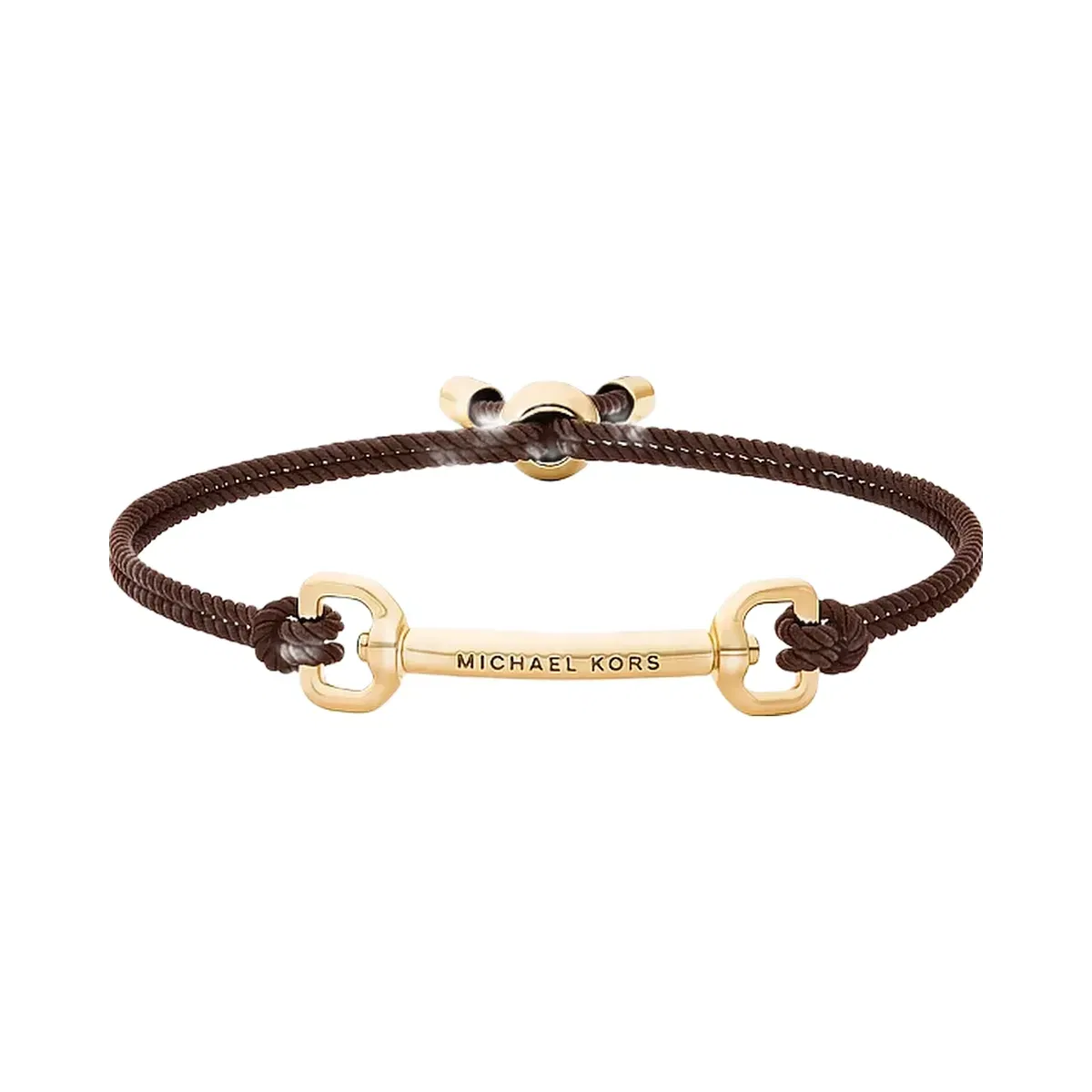 Michael Kors Horsebit Corded Slider Bracelet Gold/Luggage