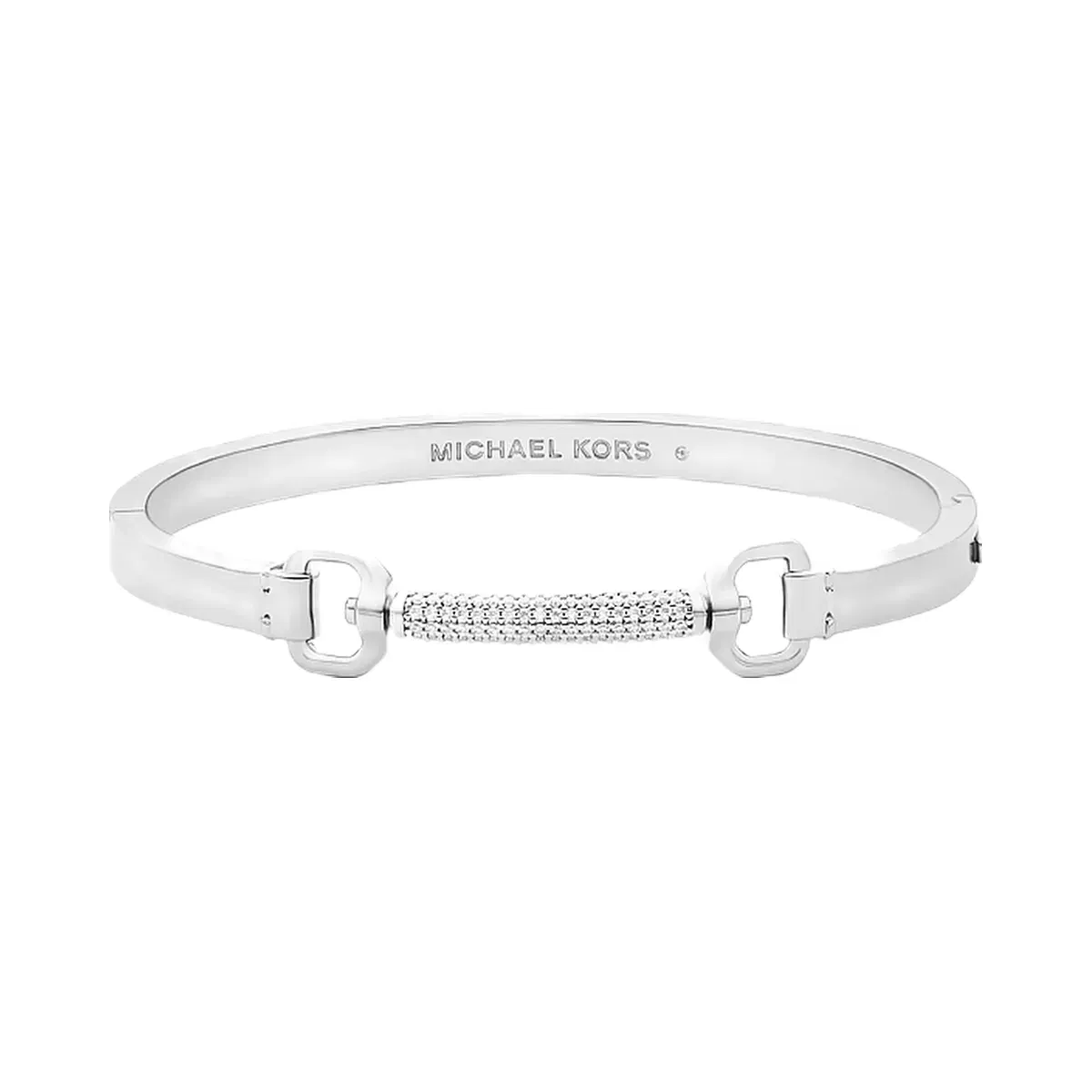 Michael Kors Pavé Horsebit Bangle Silver