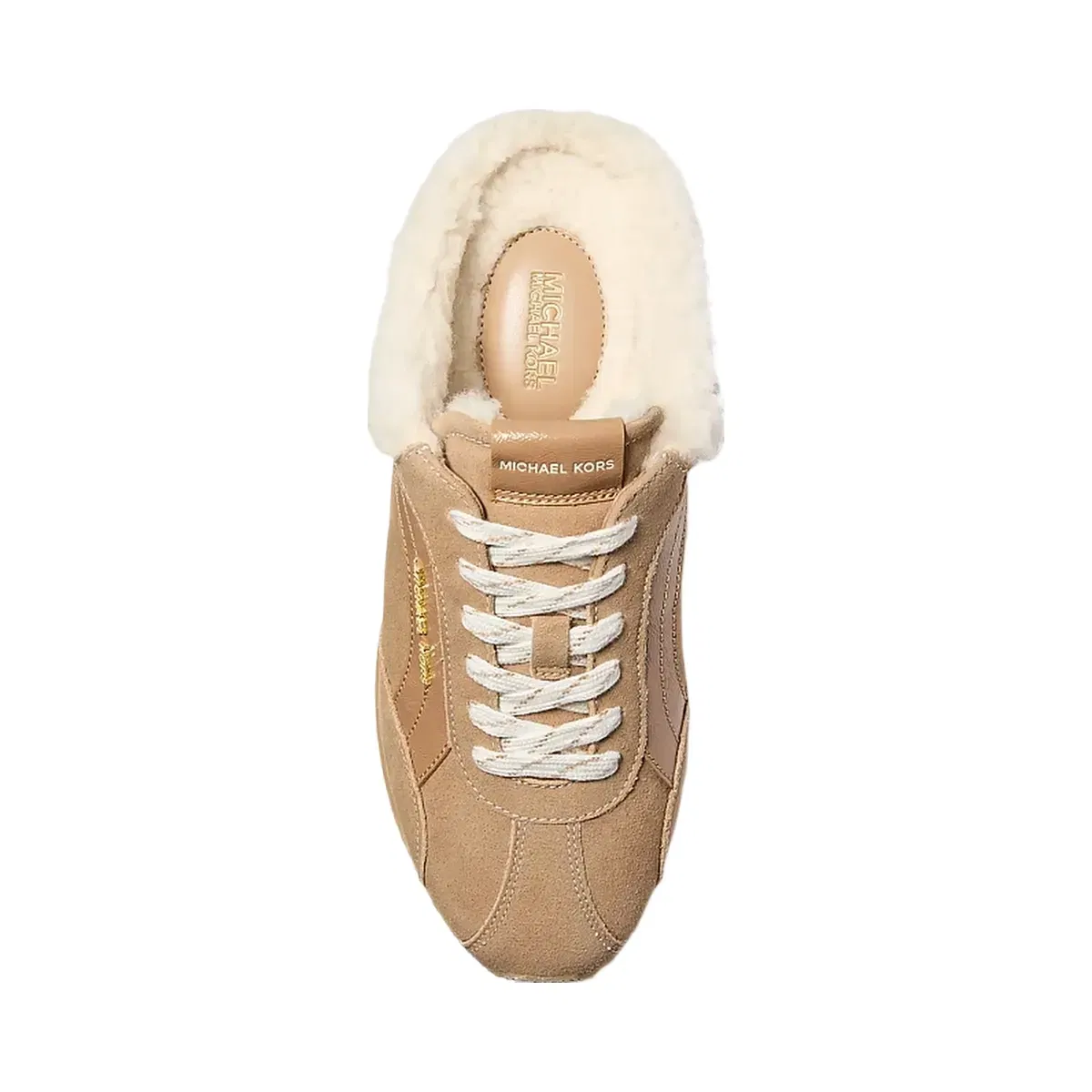 Michael Kors Avi Faux Shearling Trim Slip-On Sneaker Camel