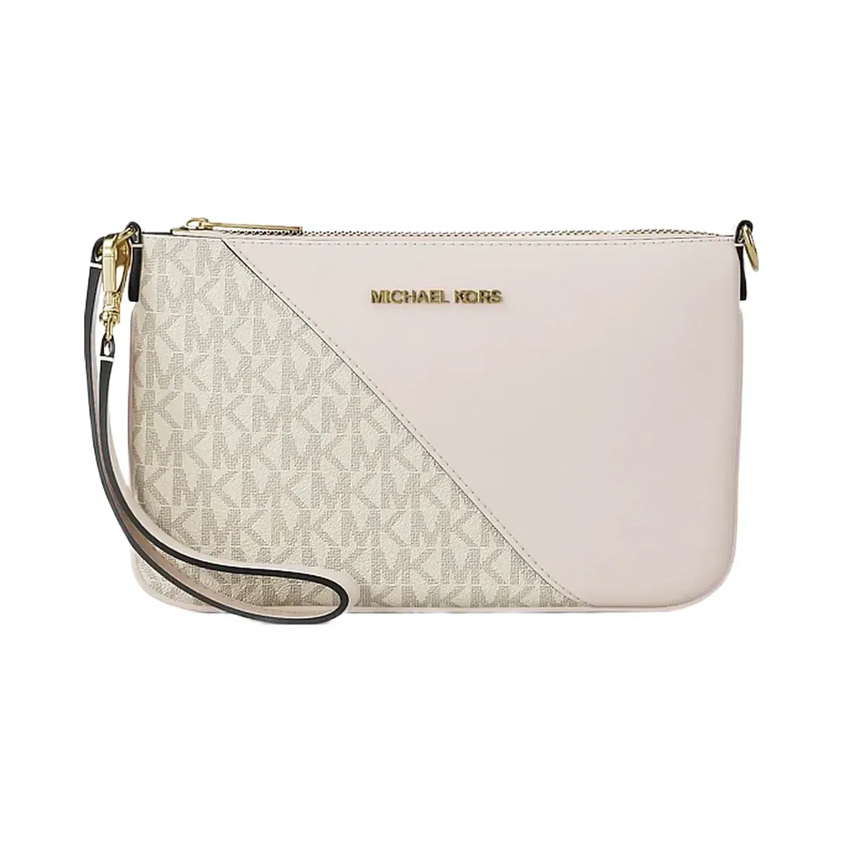 Michael Kors Jet Set Travel Small Signature Logo and Smooth Wristlet Lt Crm Multi