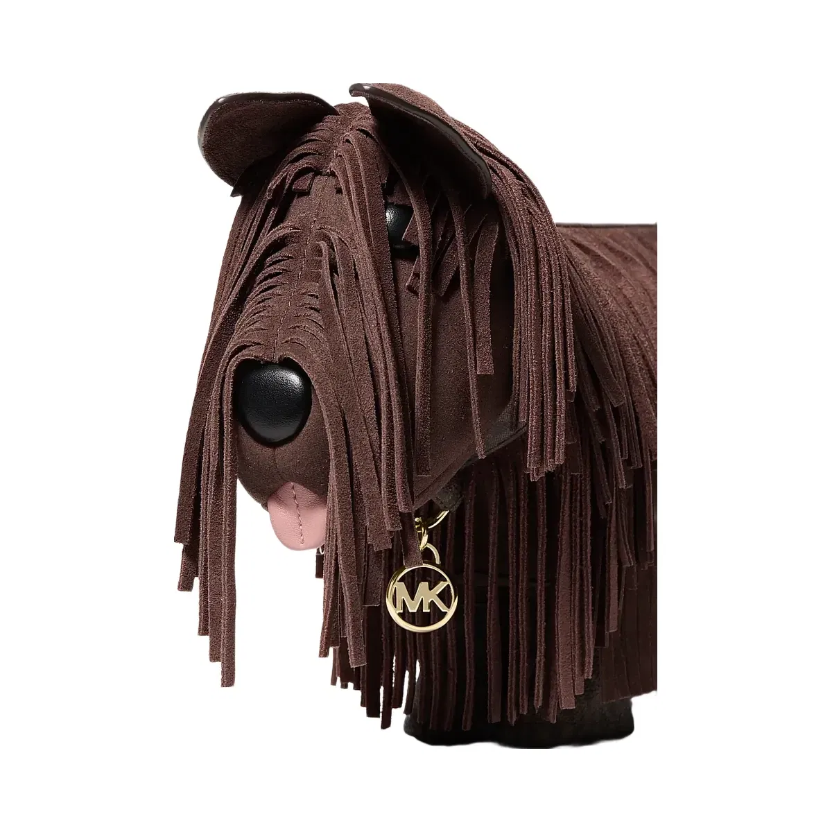 Michael Kors Scottie Dog Small Suede Shoulder Bag Nutmeg