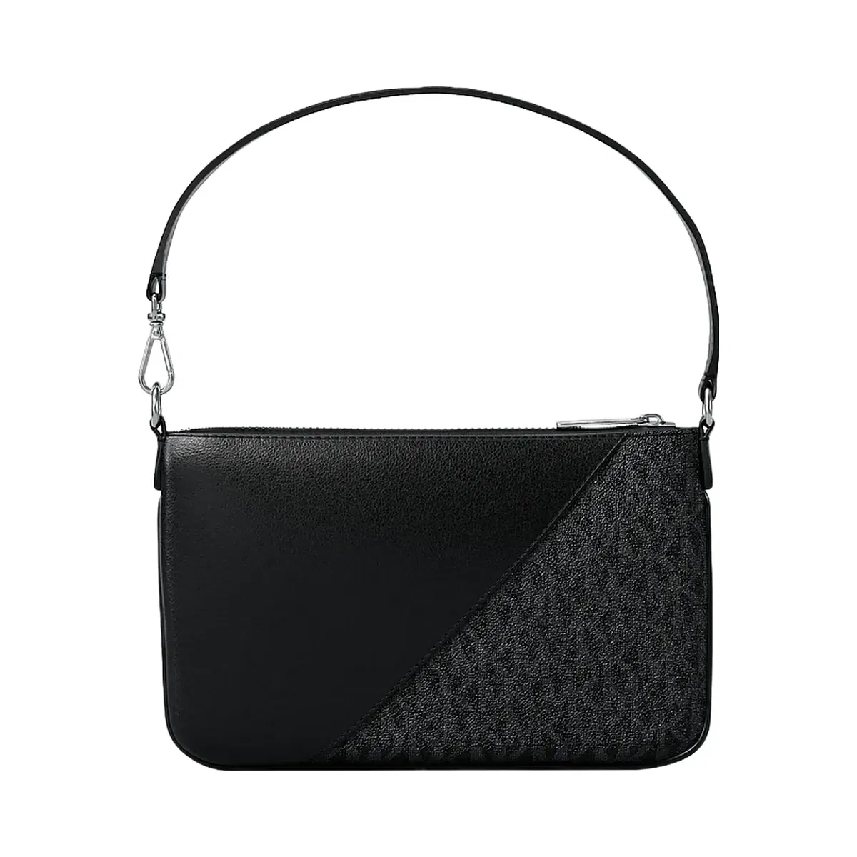 Michael Kors Jet Set Travel Small Signature Logo and Smooth Wristlet Black