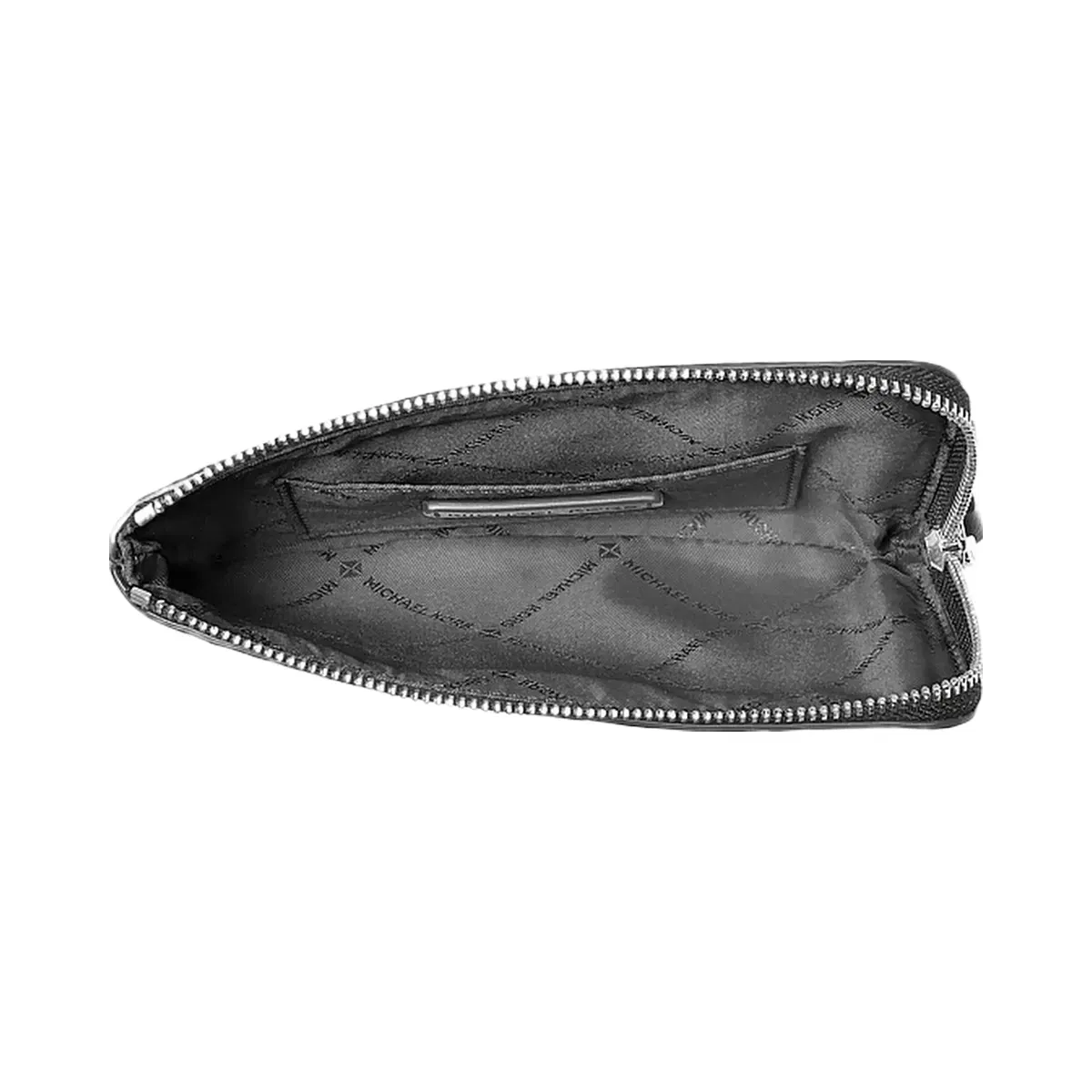 Michael Kors Jet Set Travel Small Burnished Logo Embossed Wristlet Black