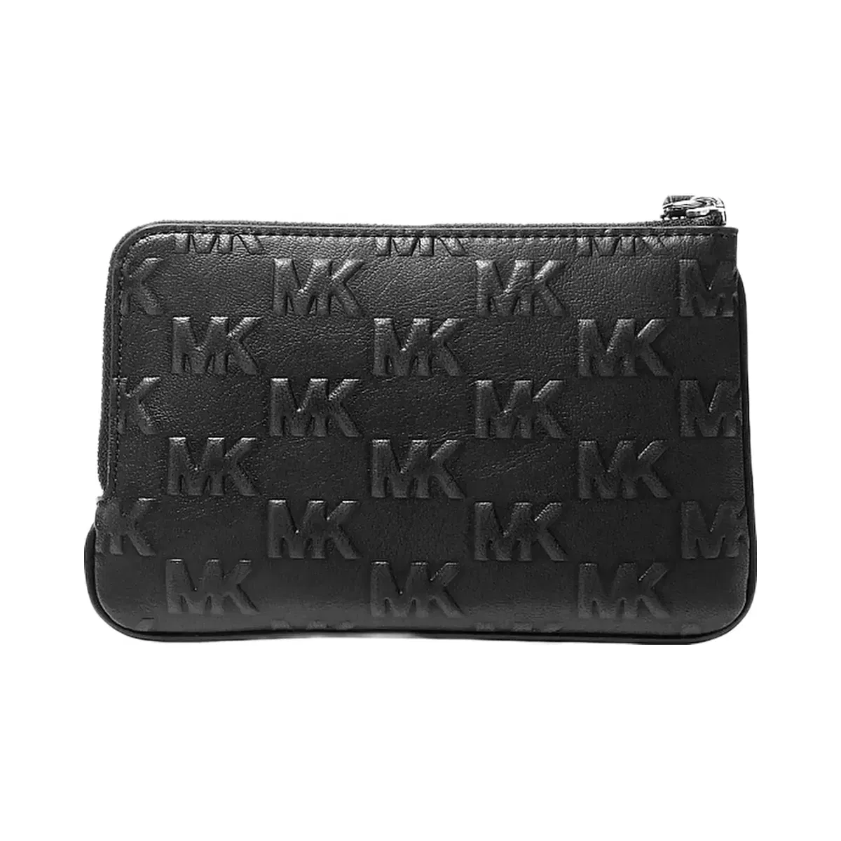 Michael Kors Jet Set Travel Small Burnished Logo Embossed Wristlet Black