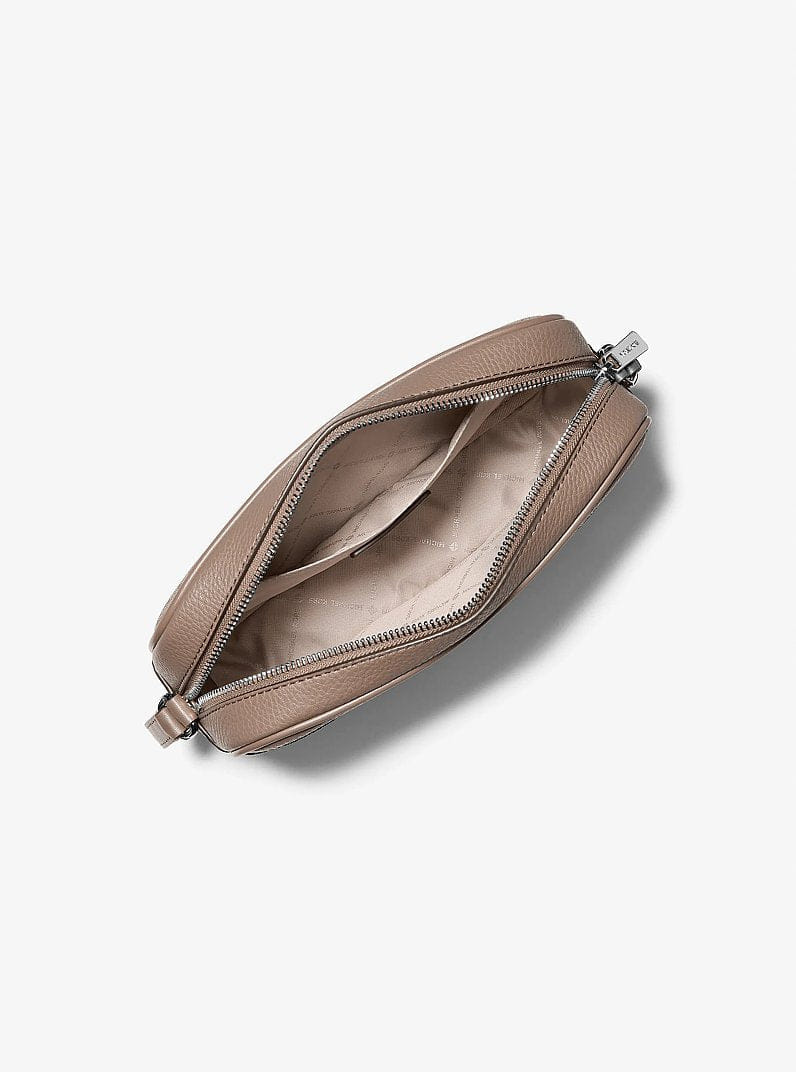 Michael Kors Jet Set Travel Large Signature Logo Camera Crossbody Bag Mushroom