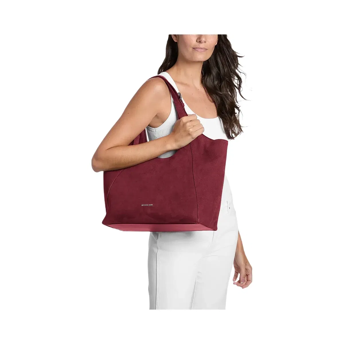 Michael Kors Bernie Large Tote Bag Maroon