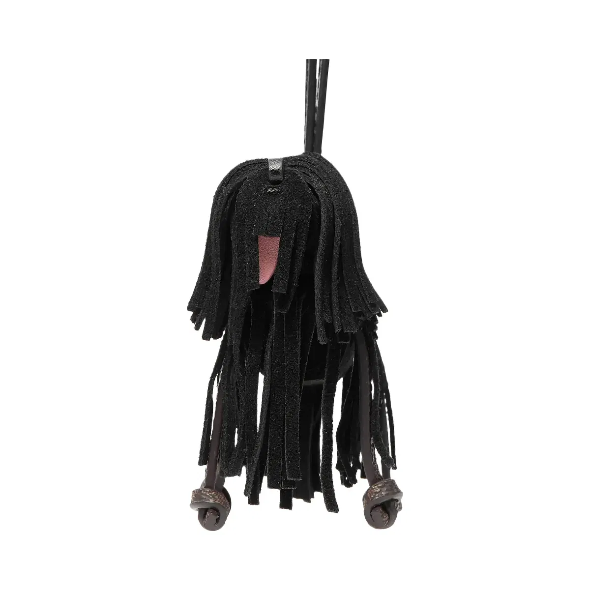 Michael Kors Suede Shaggy Dog Bag Charm Black