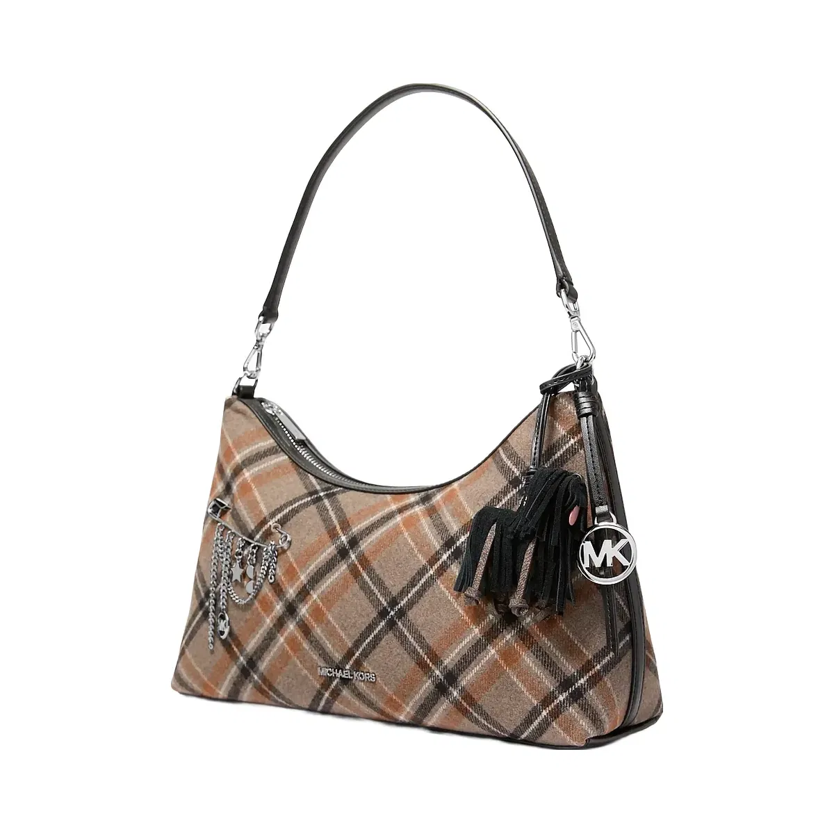 Michael Kors Suede Shaggy Dog Bag Charm Black