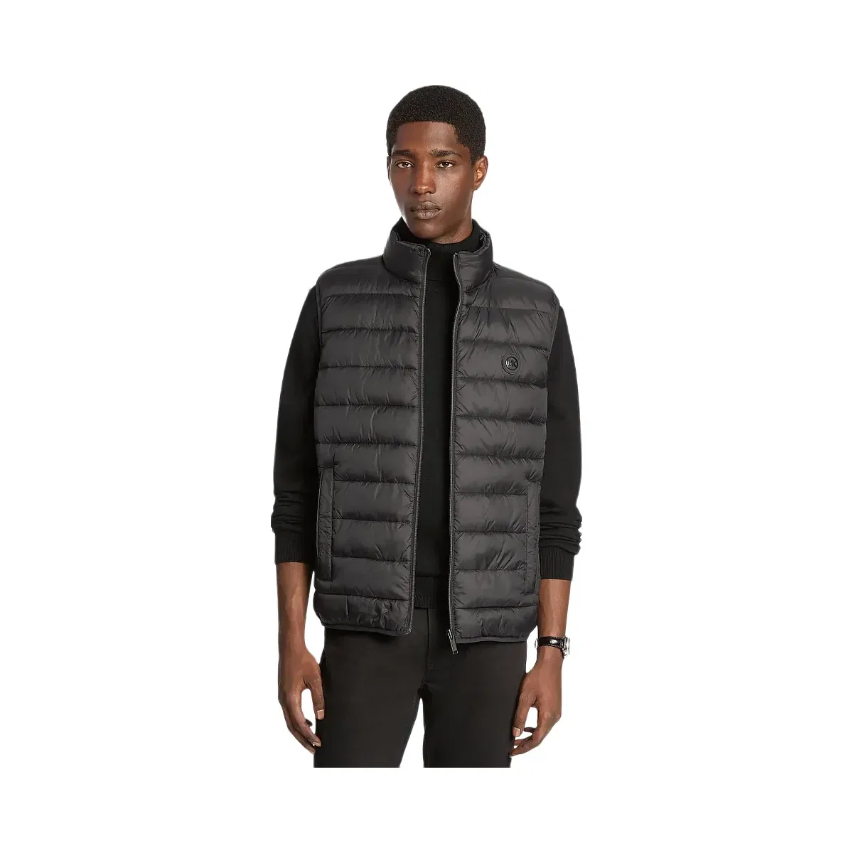 Michael Kors Abbou Signature Logo Reversible Vest Black