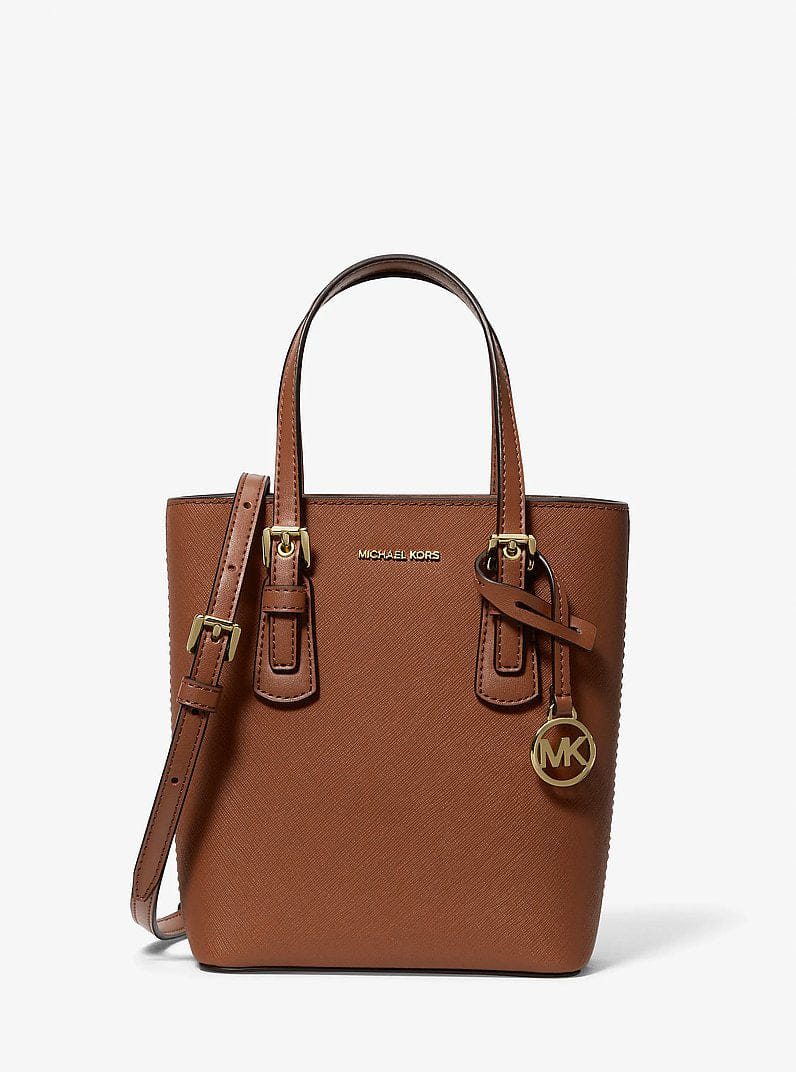 Michael Kors Voyager Extra-Small Leather Convertible Crossbody Bag Luggage