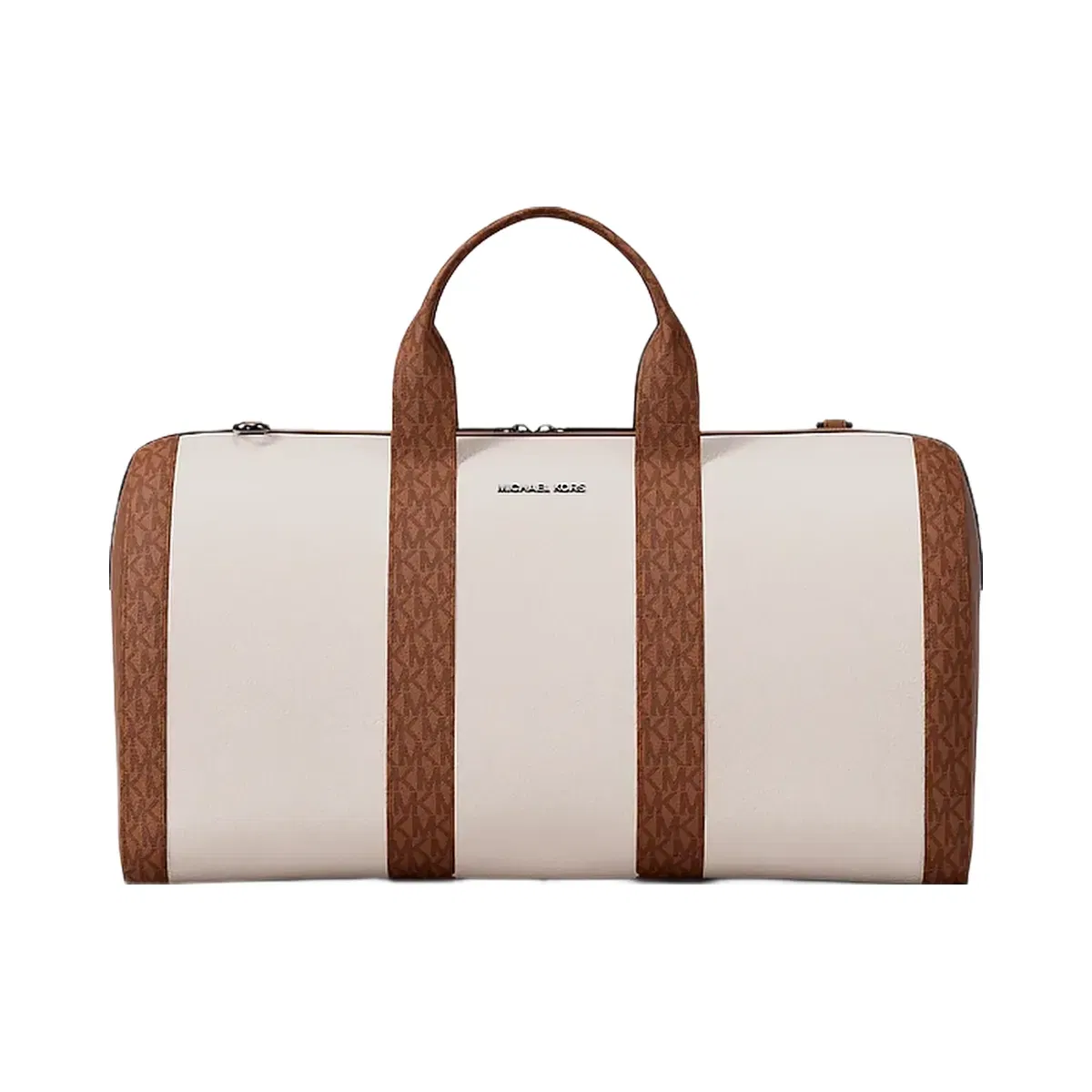 Michael Kors Cooper Pebbled Leather and Signature Logo Duffel Bag Lt Crm/Lugg