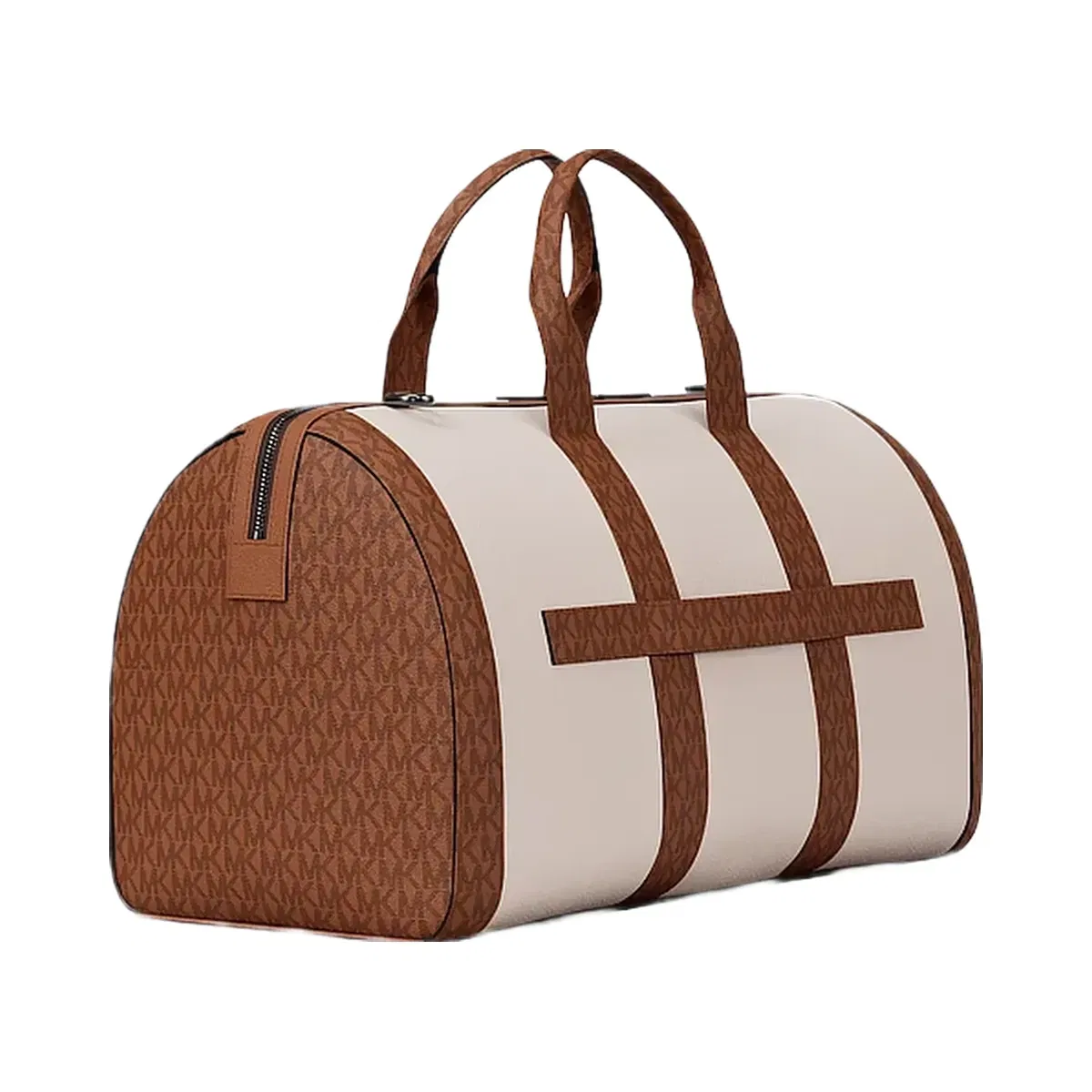 Michael Kors Cooper Pebbled Leather and Signature Logo Duffel Bag Lt Crm/Lugg