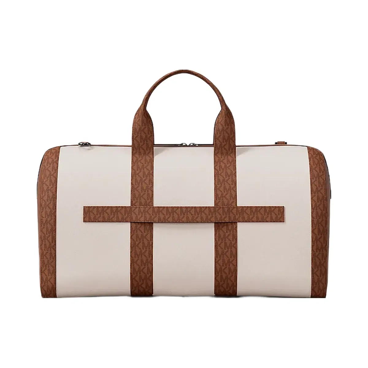 Michael Kors Cooper Pebbled Leather and Signature Logo Duffel Bag Lt Crm/Lugg