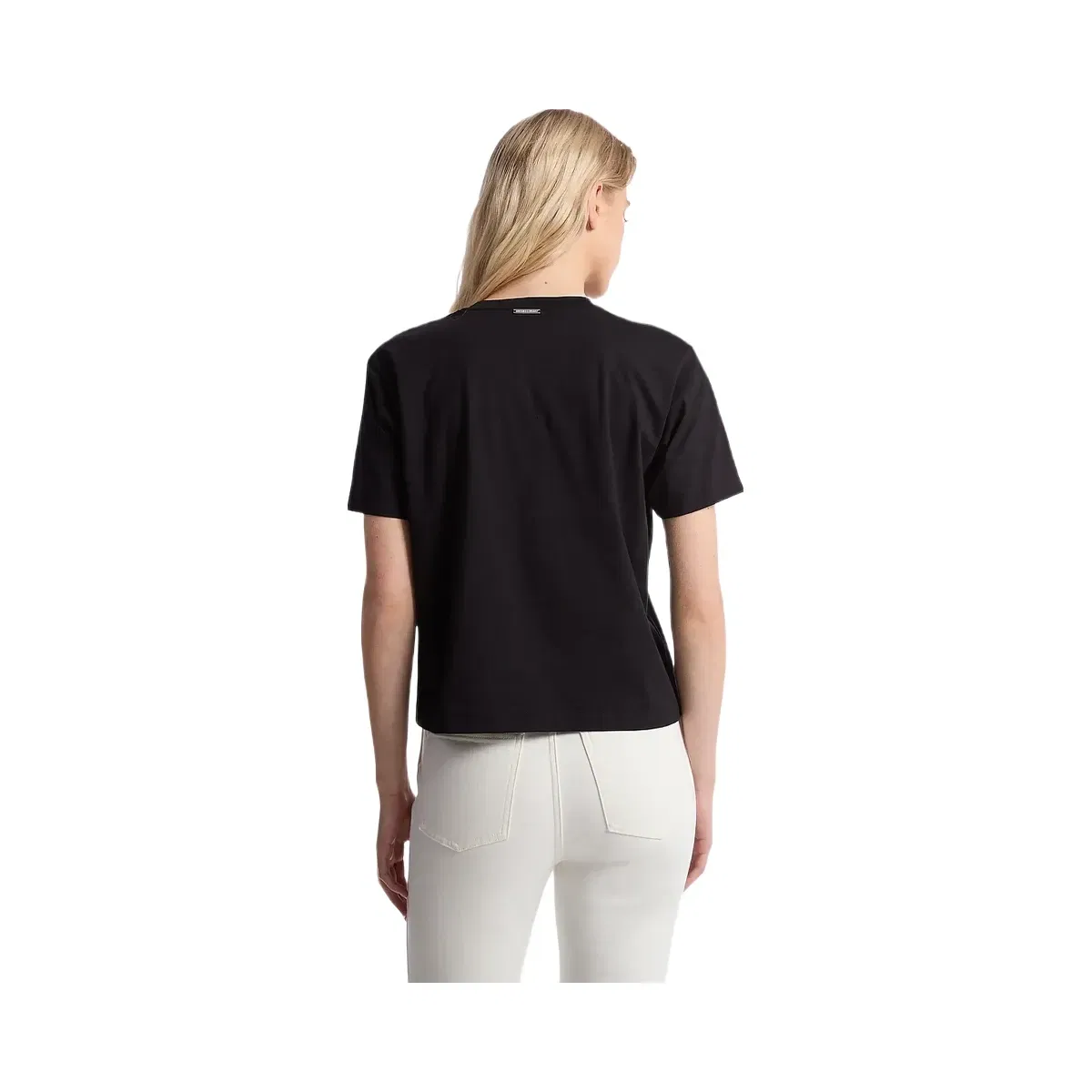 Michael Kors Embellished Logo Organic Cotton T-Shirt Black