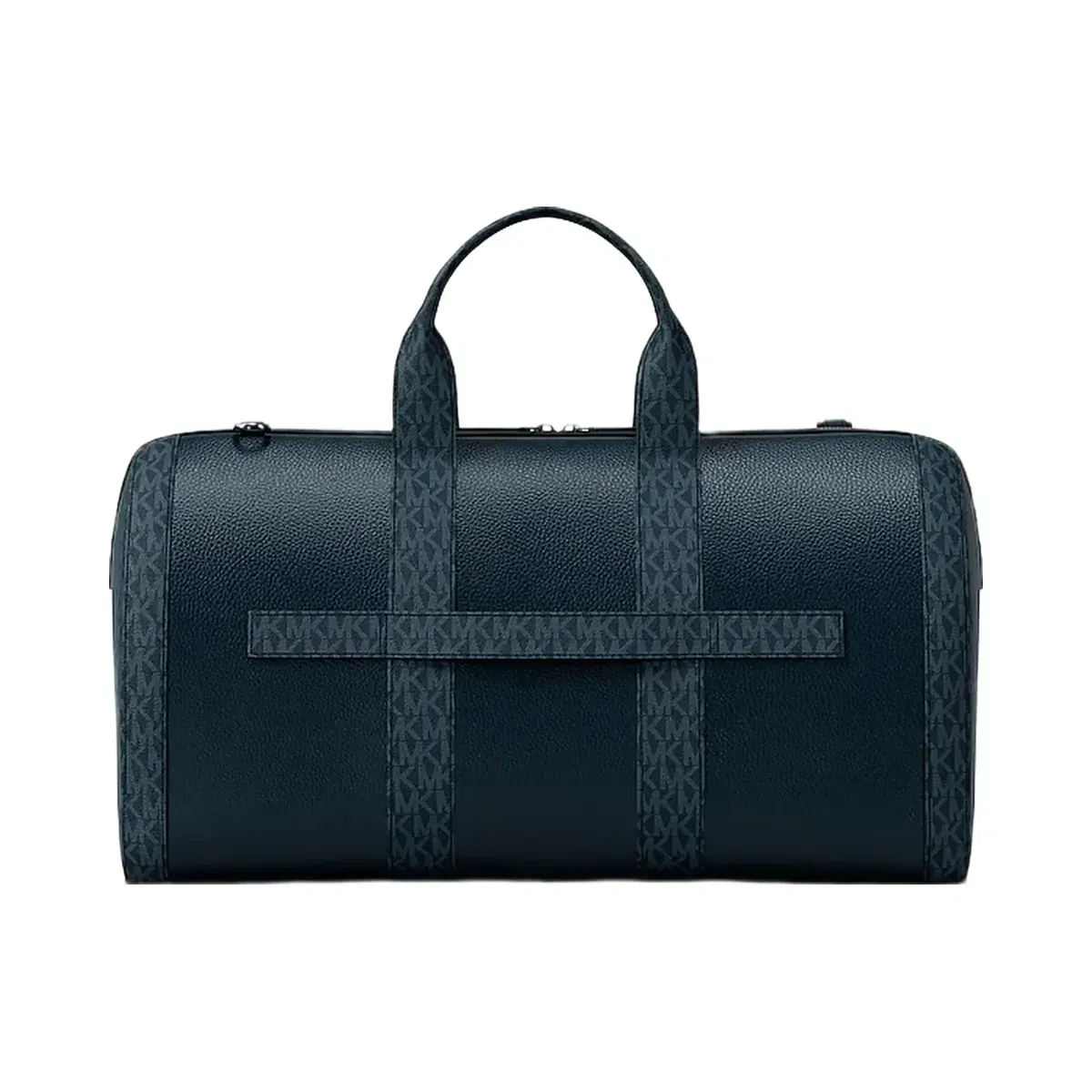 Michael Kors Cooper Pebbled Leather and Signature Logo Duffel Bag Navy