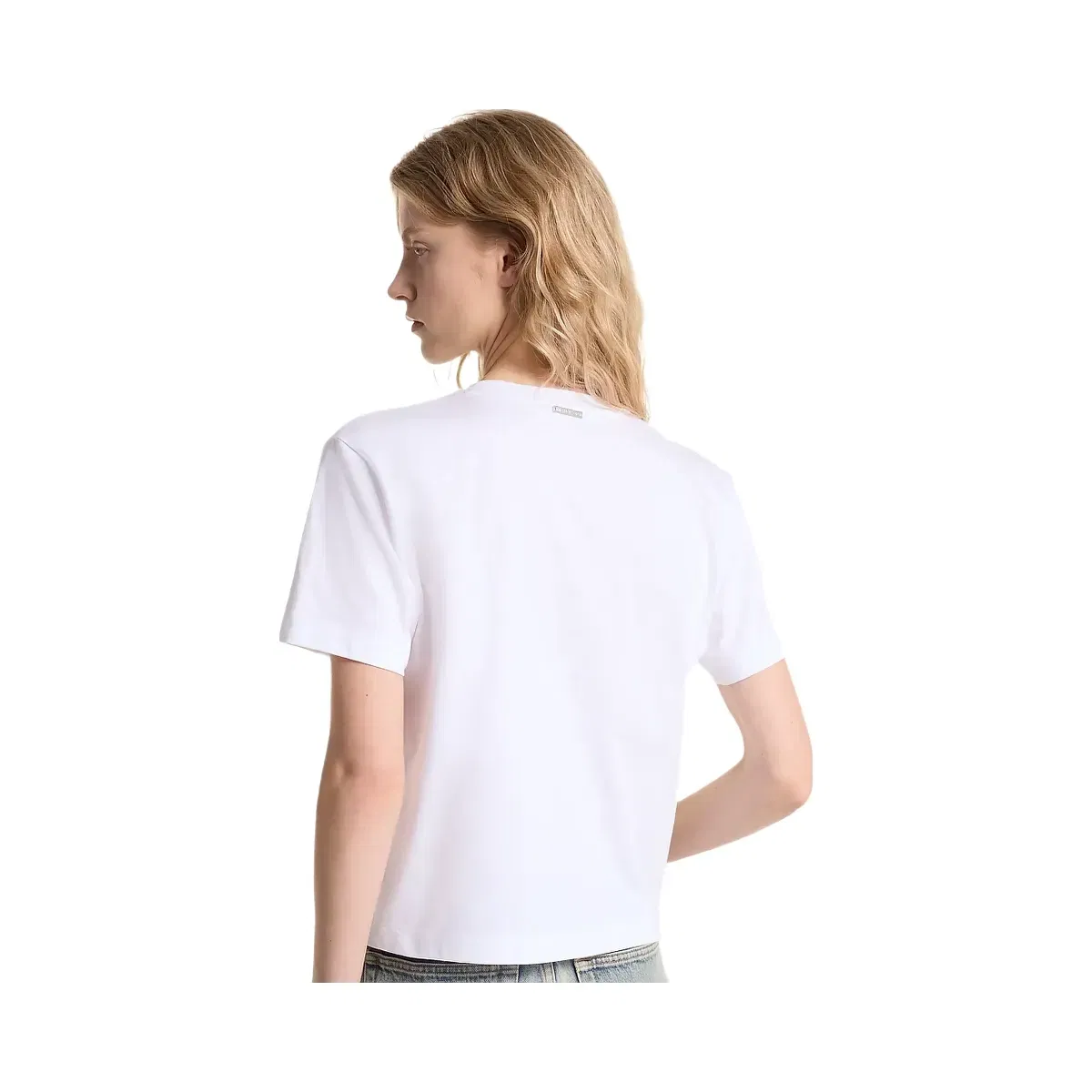 Michael Kors Embellished Logo Organic Cotton T-Shirt White