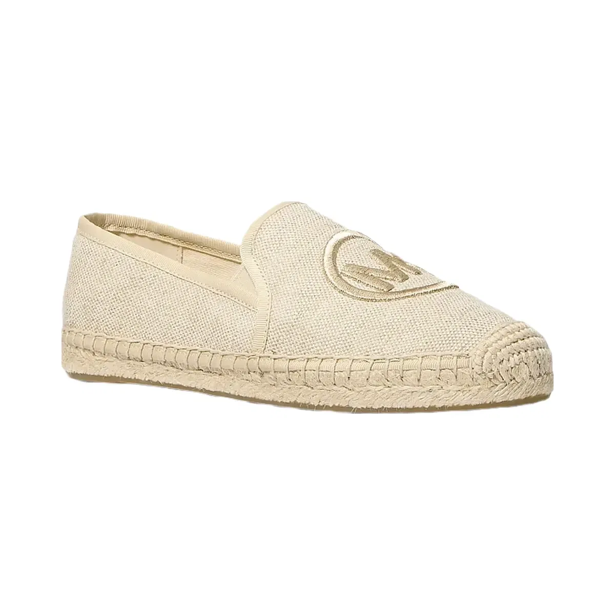 Michael Kors Hastings Metallic Canvas Espadrille Pale Gold