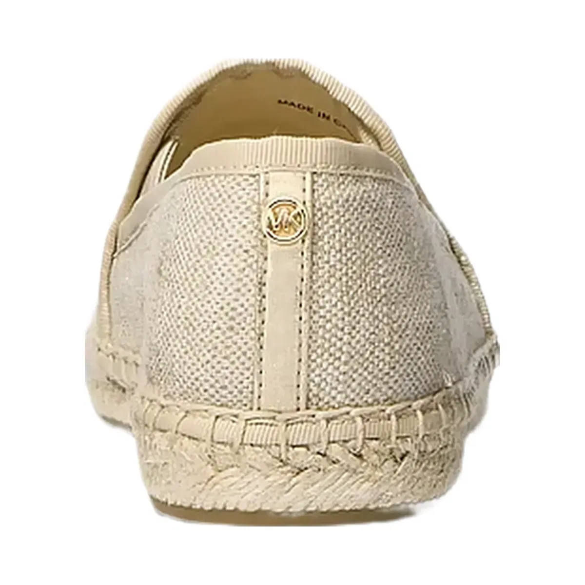 Michael Kors Hastings Metallic Canvas Espadrille Pale Gold