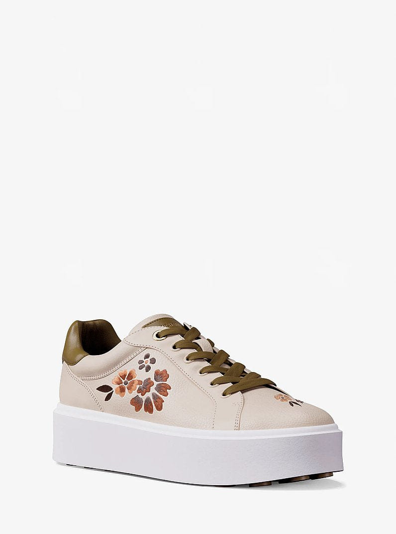 Michael Kors Romey Embellished Platform Sneaker Cream Multi