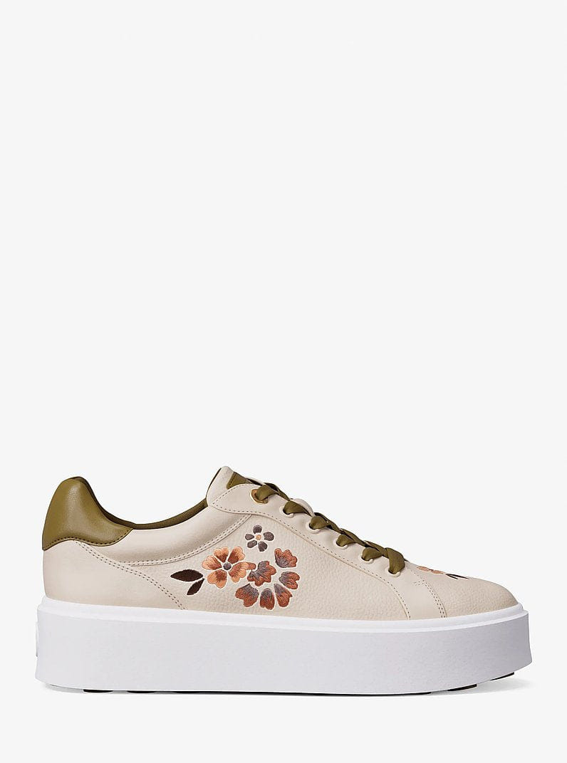Michael Kors Romey Embellished Platform Sneaker Cream Multi
