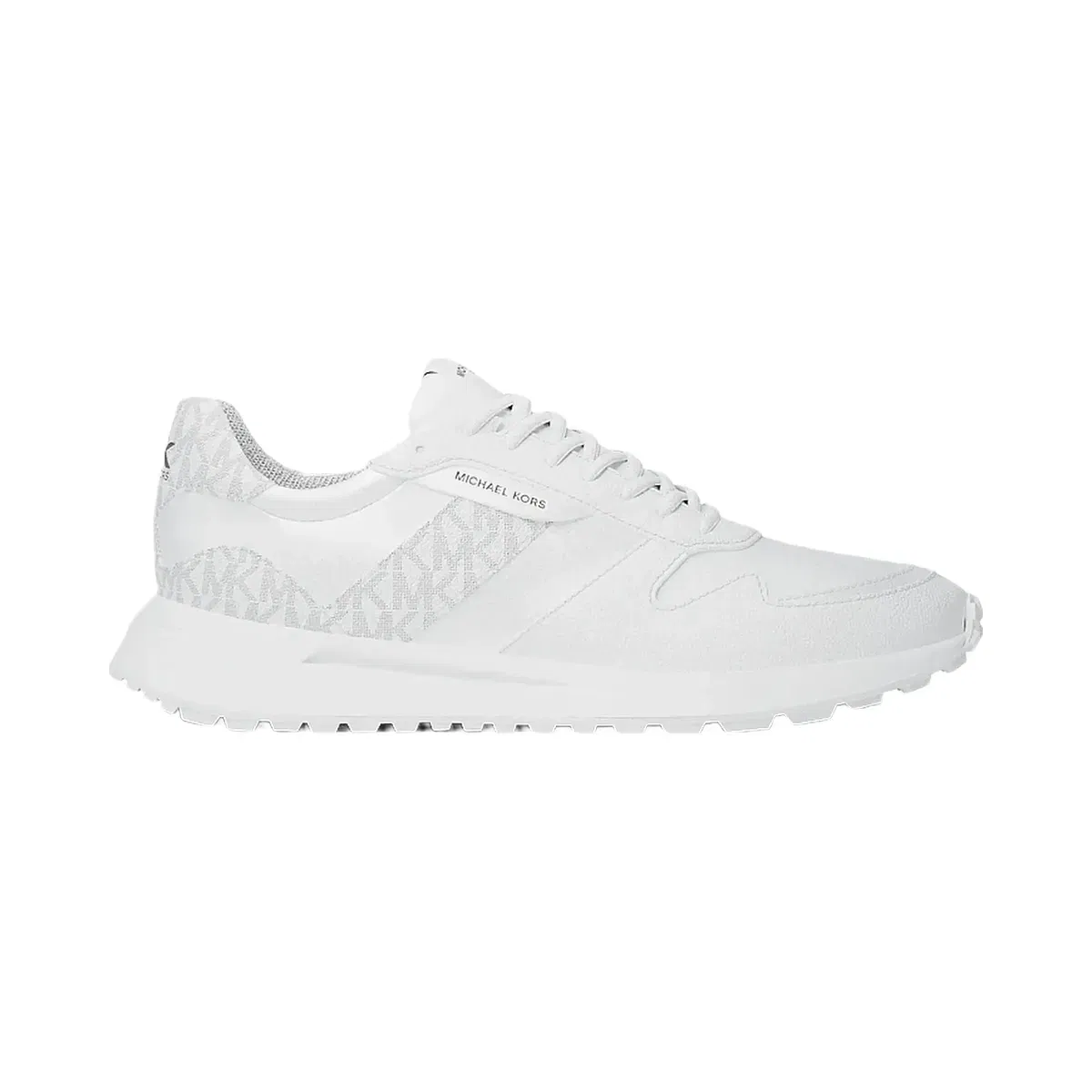 Michael Kors Dax Mixed-Media Trainer Bright Wht