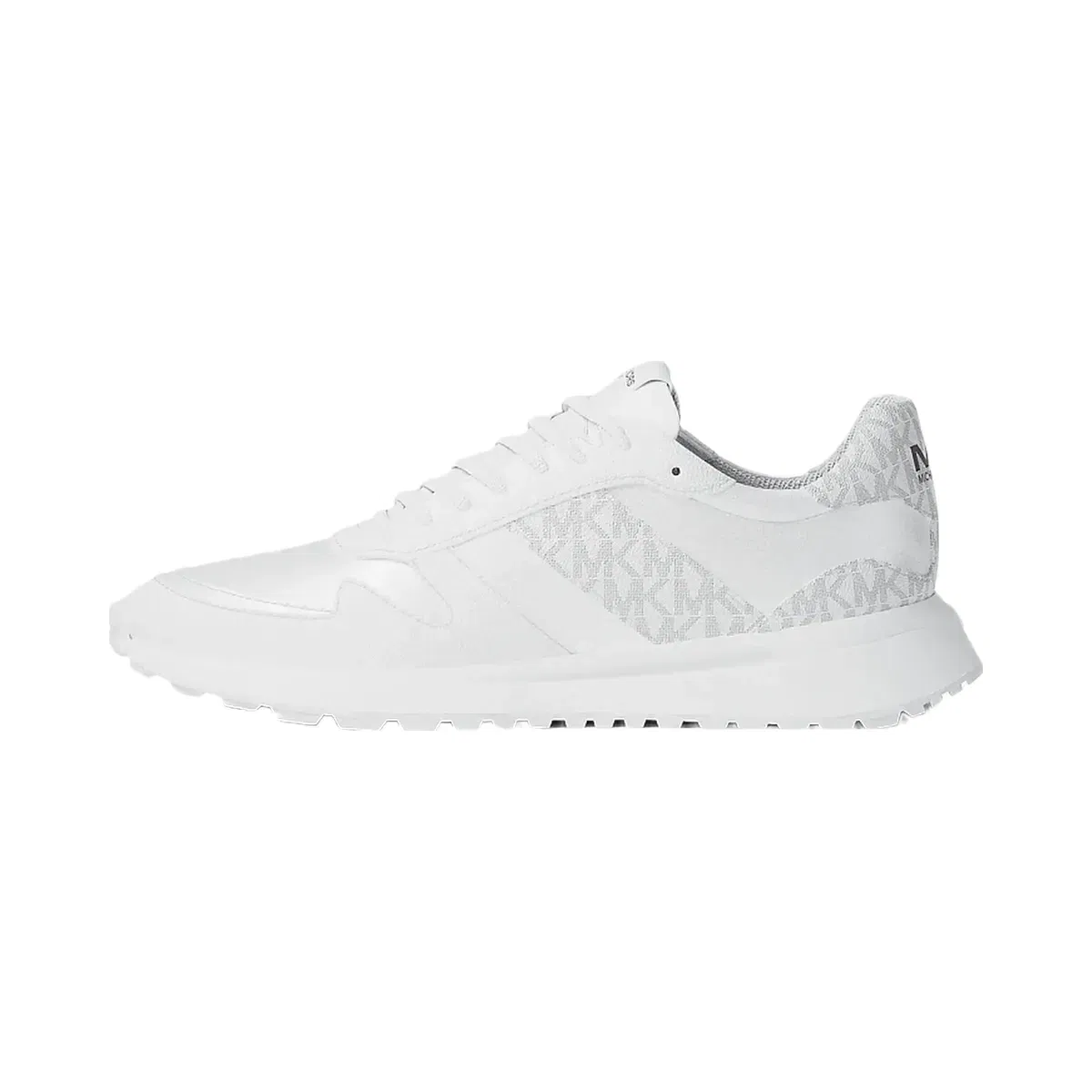 Michael Kors Dax Mixed-Media Trainer Bright Wht