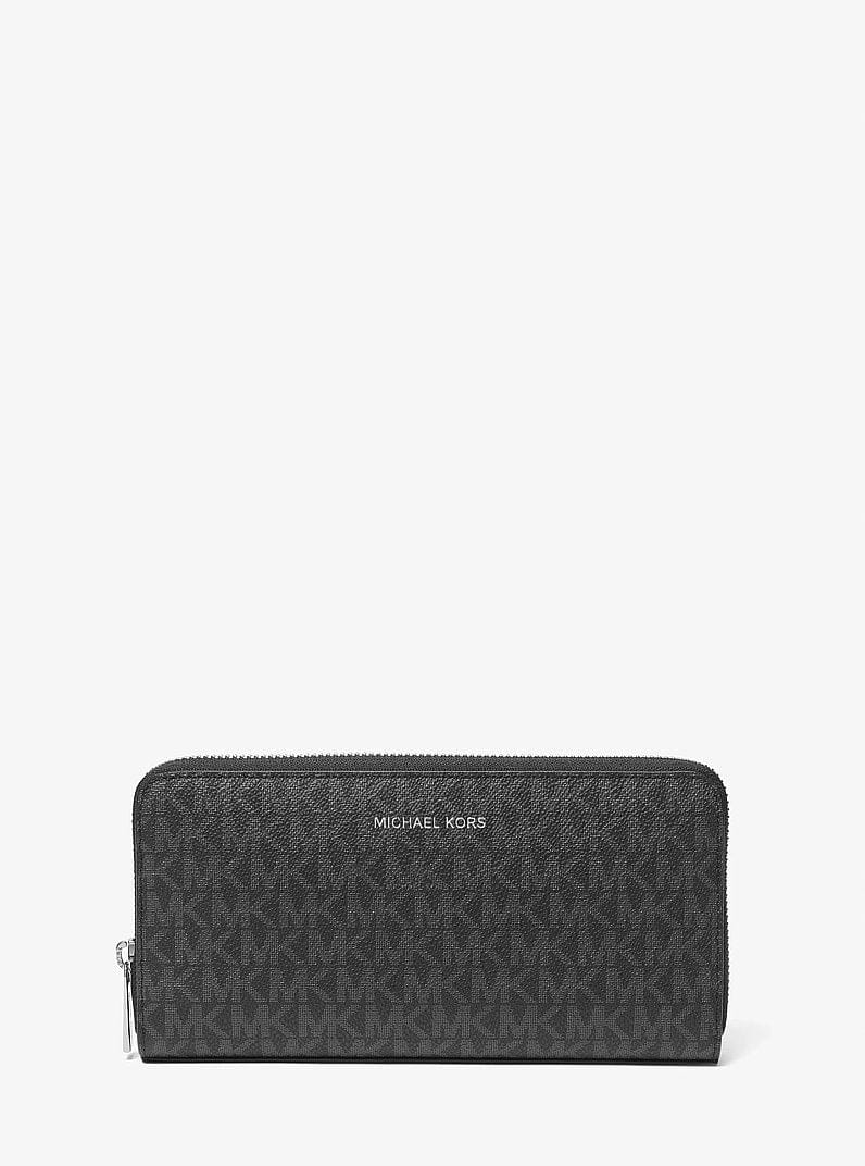 Michael Kors Cooper Logo Zip-Around Wallet Black