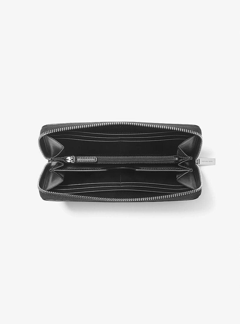Michael Kors Cooper Logo Zip-Around Wallet Black