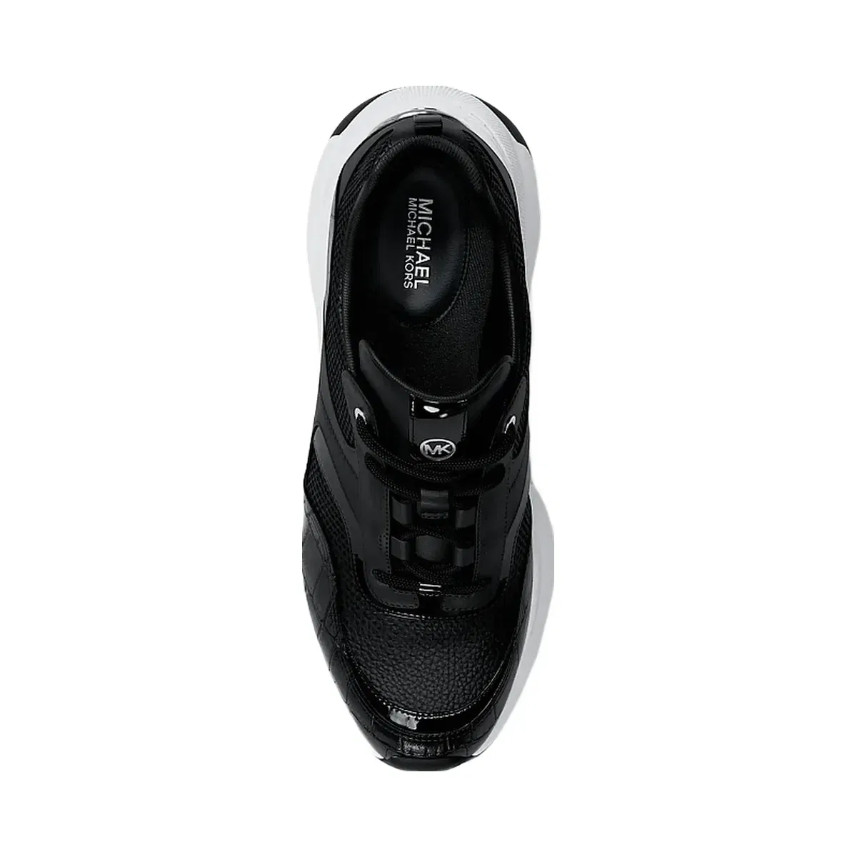 Michael Kors Kaia Mixed-Media Trainer Black