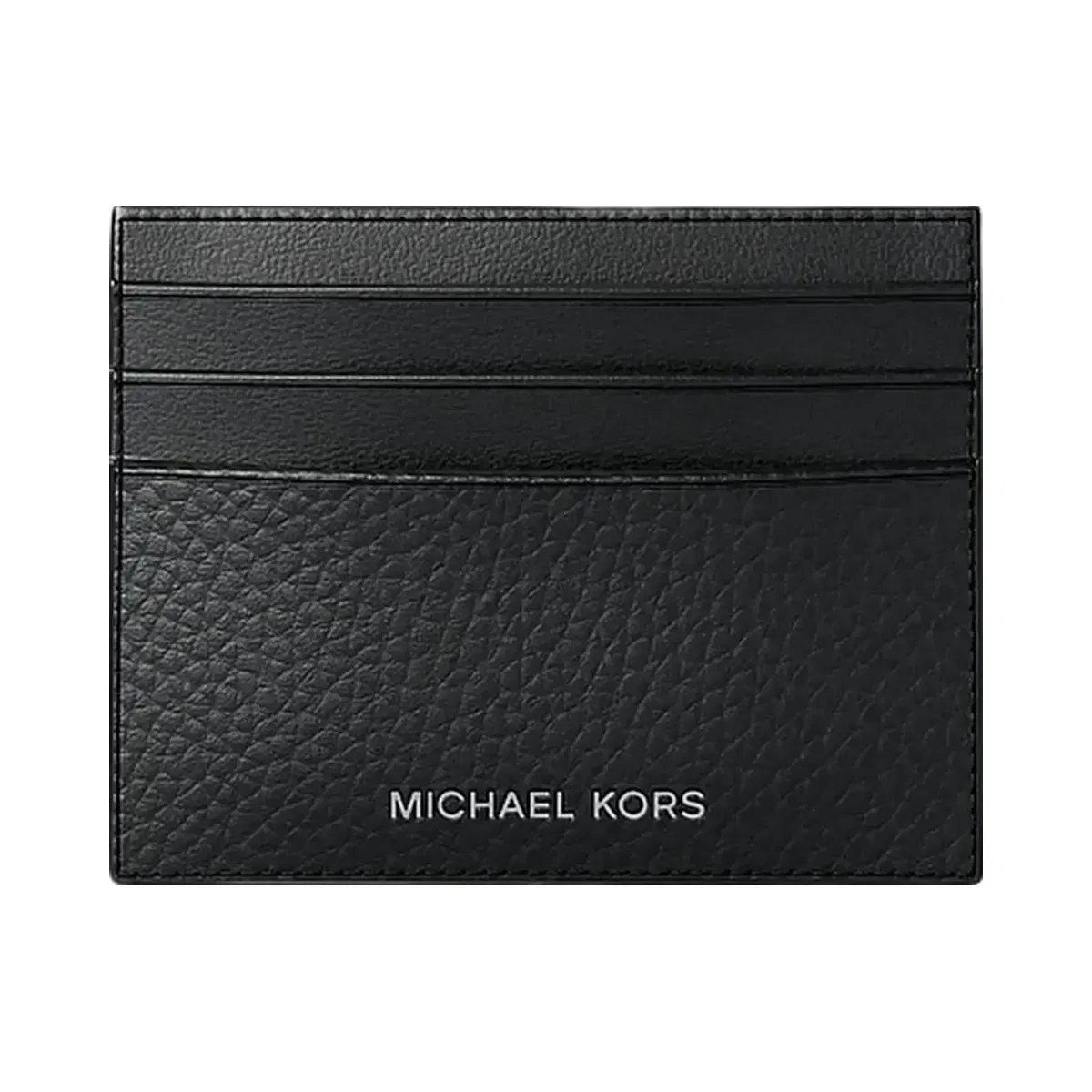 Michael Kors Cooper Pebbled Leather Card Case Black