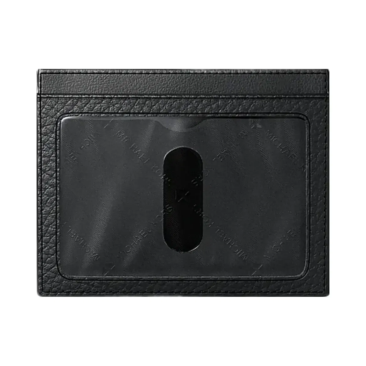 Michael Kors Cooper Pebbled Leather Card Case Black