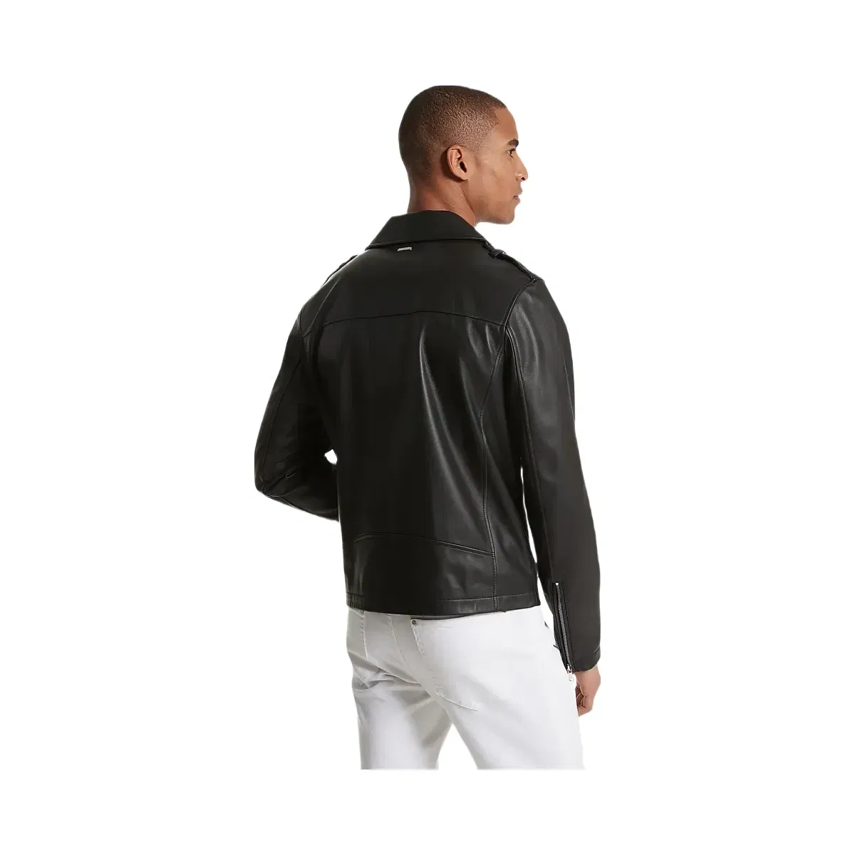Michael Kors Leather Moto Jacket Black