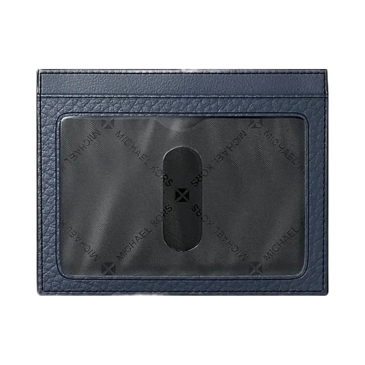 Michael Kors Cooper Pebbled Leather Card Case Navy