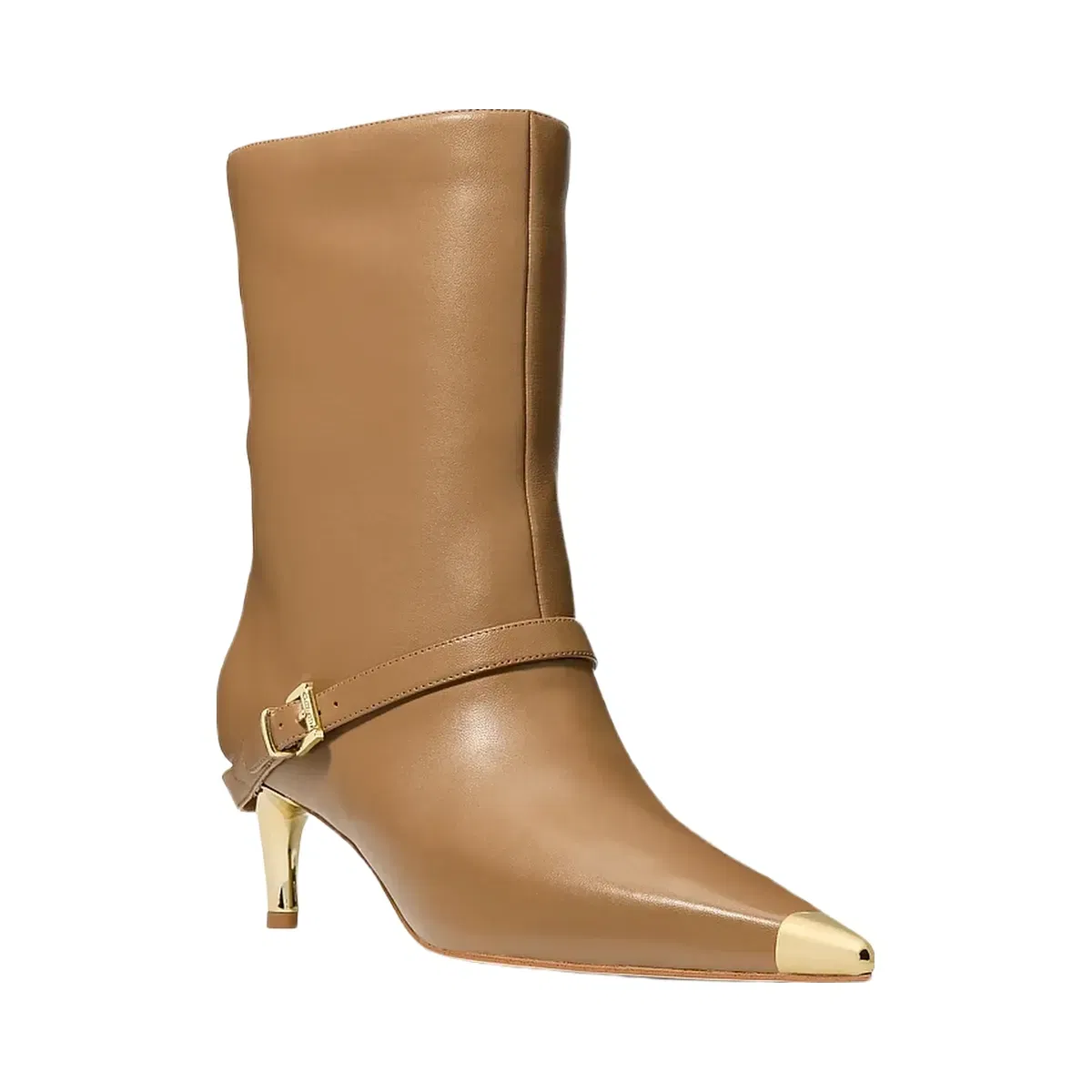 Michael Kors Kasia Leather Buckle Boot Husk