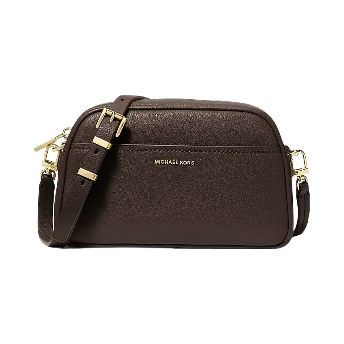 Michael Kors Jet Set Small Leather Camera Crossbody Bag Chocolate